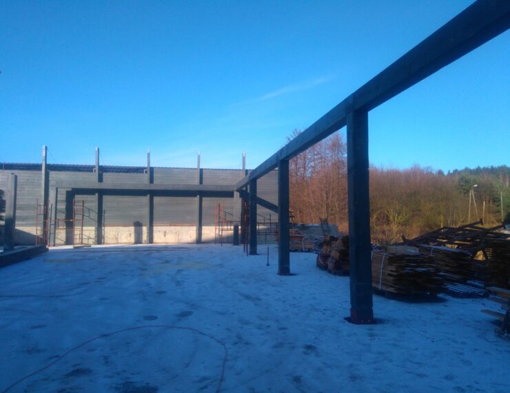 Budowa wiaty magazynowej w Imielinie - tartak