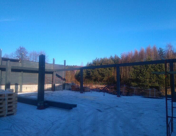 Budowa wiaty magazynowej w Imielinie - tartak