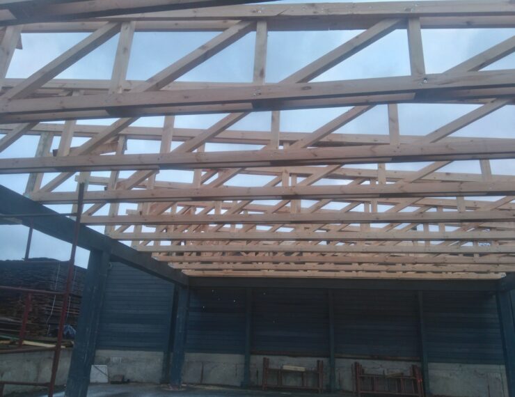 Budowa wiaty magazynowej w Imielinie - tartak