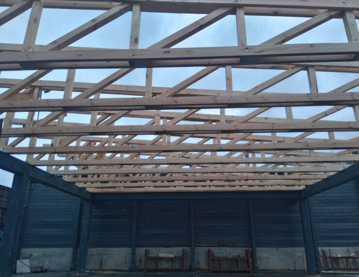 Budowa wiaty magazynowej w Imielinie - tartak