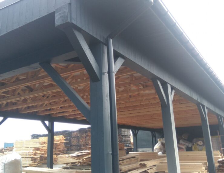 Budowa wiaty magazynowej w Imielinie - tartak