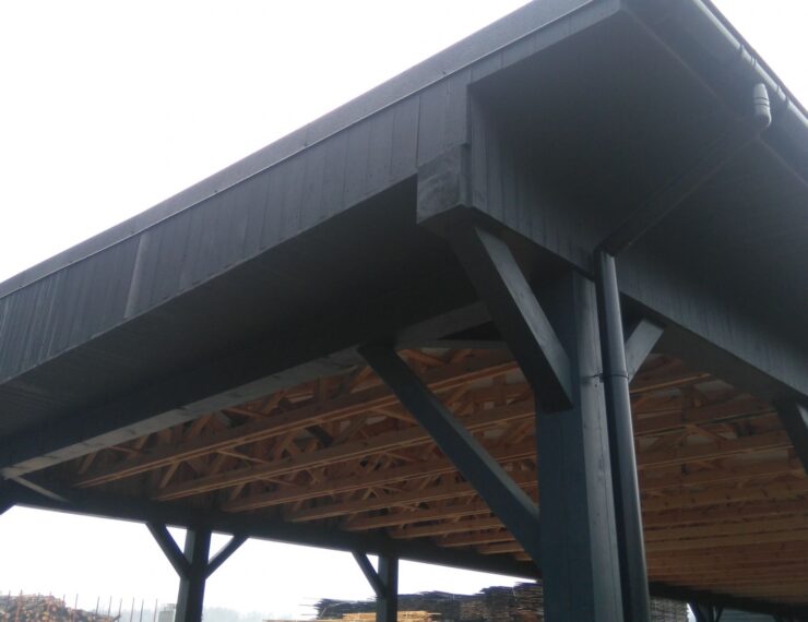 Budowa wiaty magazynowej w Imielinie - tartak