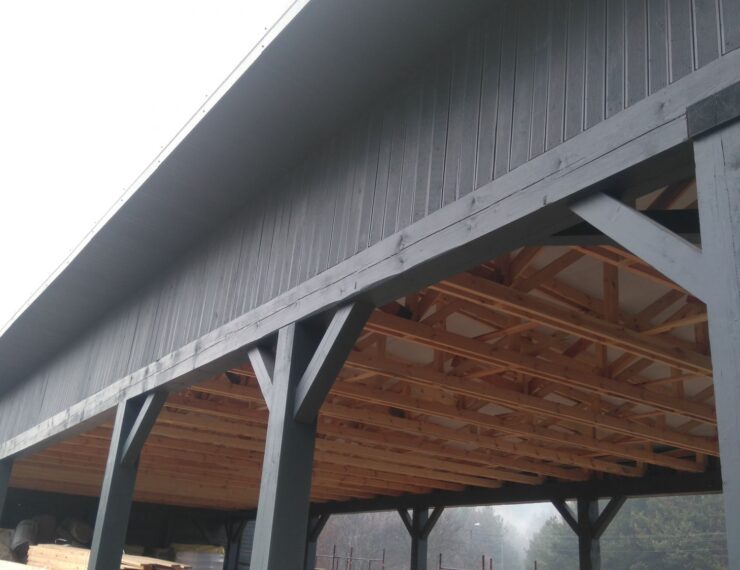 Budowa wiaty magazynowej w Imielinie - tartak