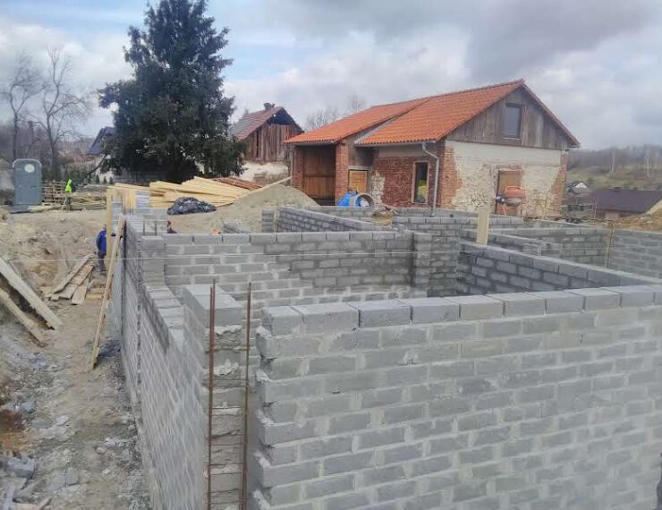 Budowa domu w Burowie gmina Zabierzów