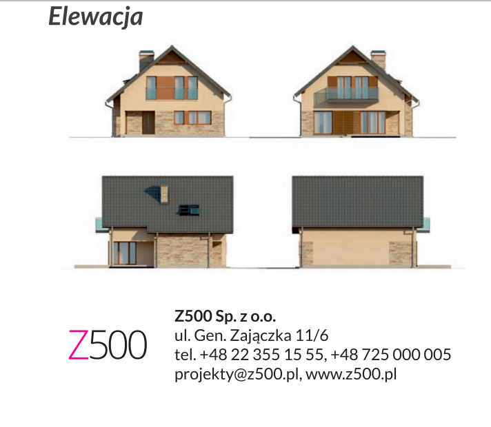 Domek norweski Z134 - elewacja