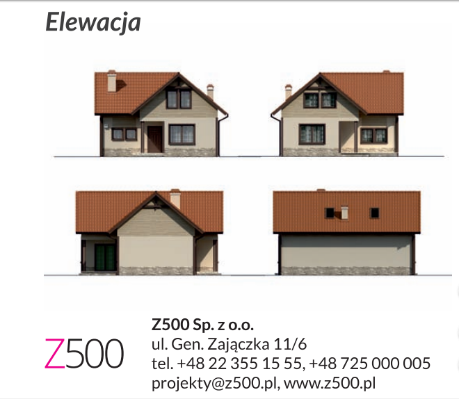 Domek norweski Z37 - elewacja