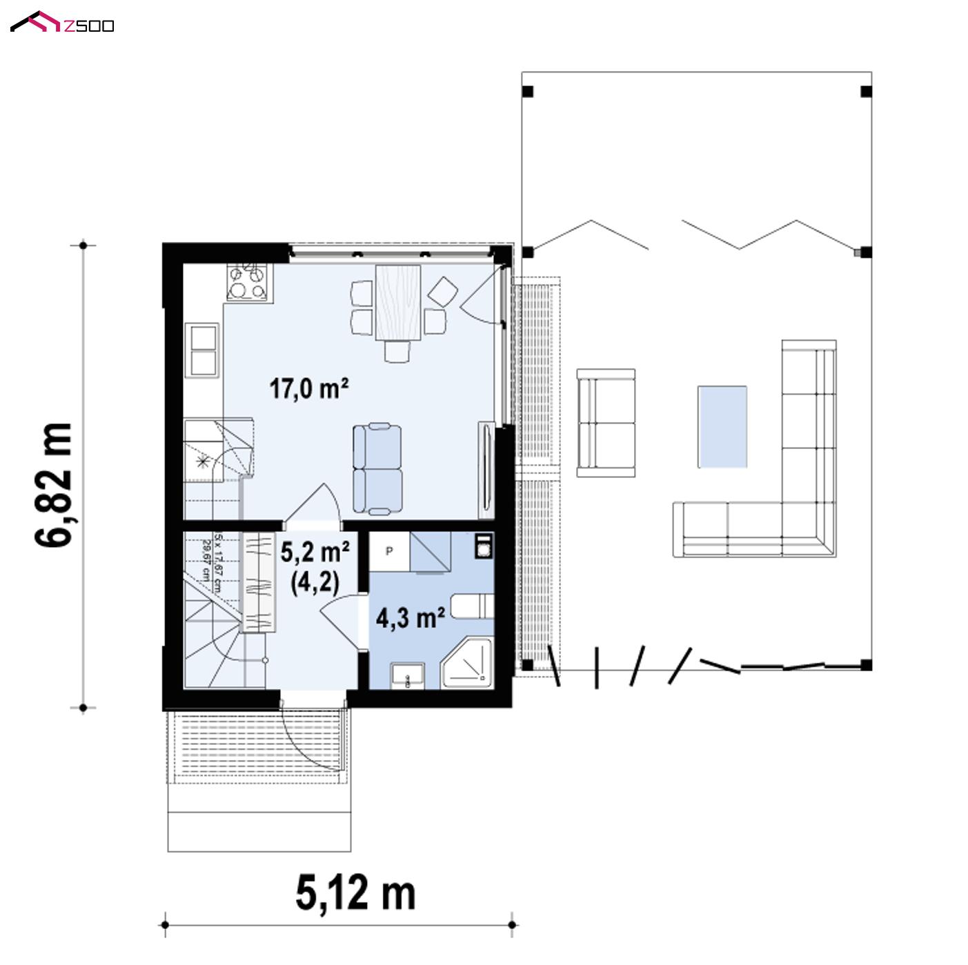 Projekt Z543 D: plan piętra